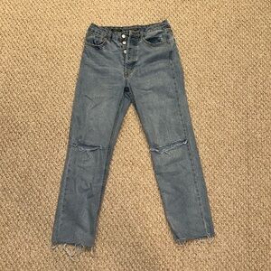 Highest rise slim straight wild fable, size 8 ripped jeans